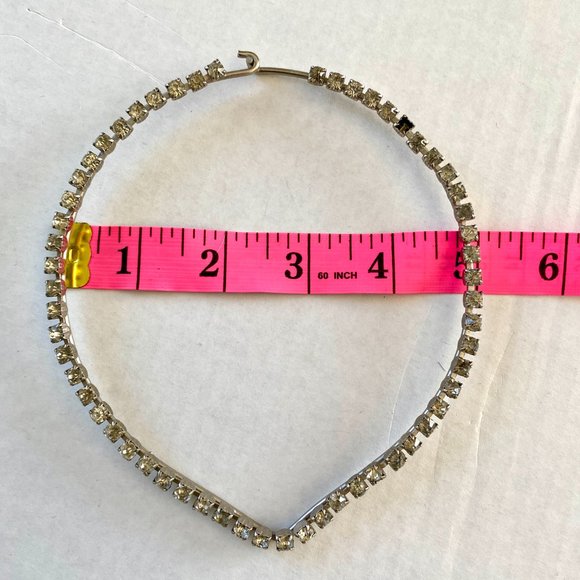 Vintage Rhinestone Choker Necklace - Picture 12 of 14